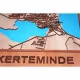 3D Bykort i træ Kerteminde,Træ bykort plakat 30*40 RZ-311