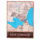 3D Bykort i træ Kerteminde,Træ bykort plakat 30*40 RZ-311