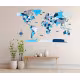 3D-Weltkarte aus Holz, Weltkarte aus Holz, Holzkarte an der Wand RZ-217