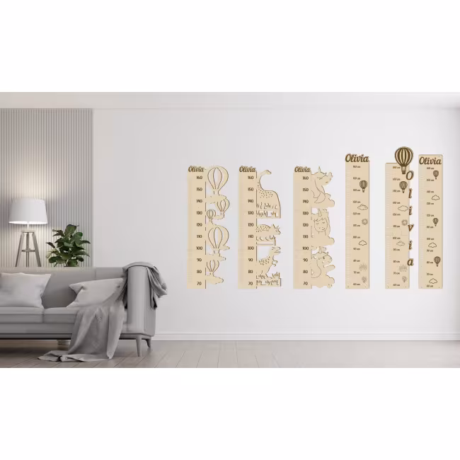 Balloon Height meter in wood with name RZ-433