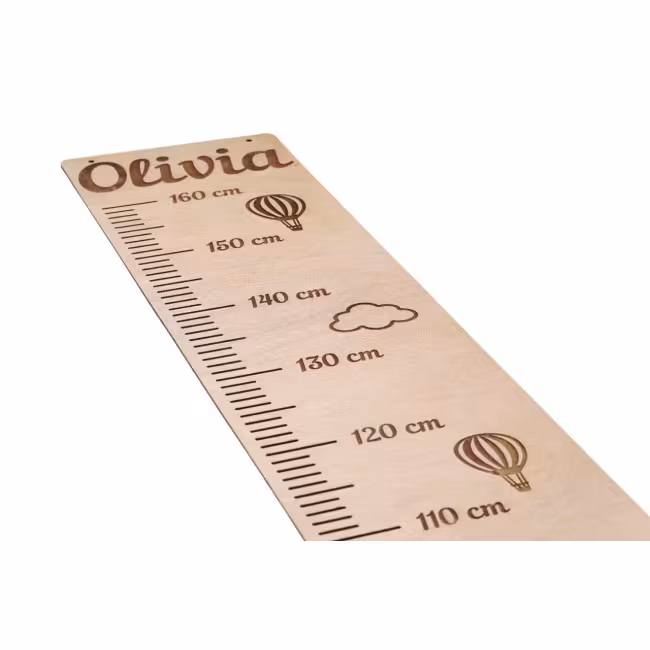Balloon Height meter in wood with name RZ-433