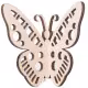 Butterfly made of wood, wooden decorations, Wood art RZ-136
