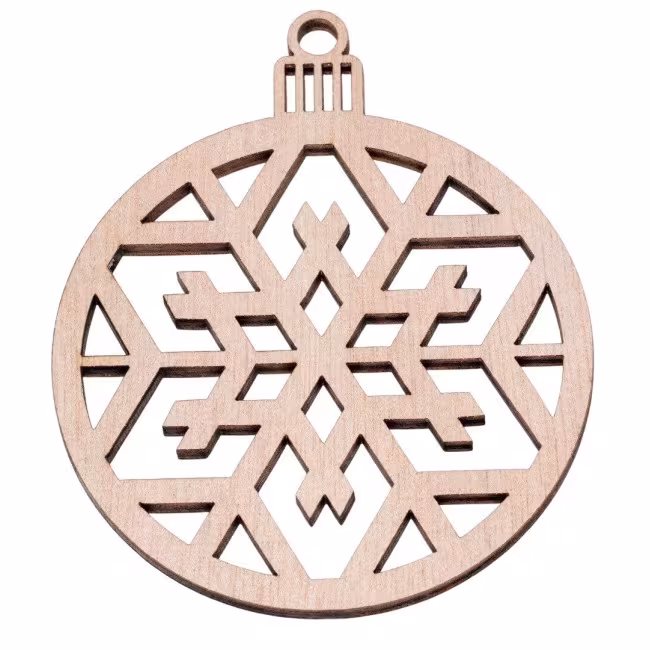 Weihnachtskugel, Weihnachtsbehang, Christbaumschmuck aus Holz I RZ-413