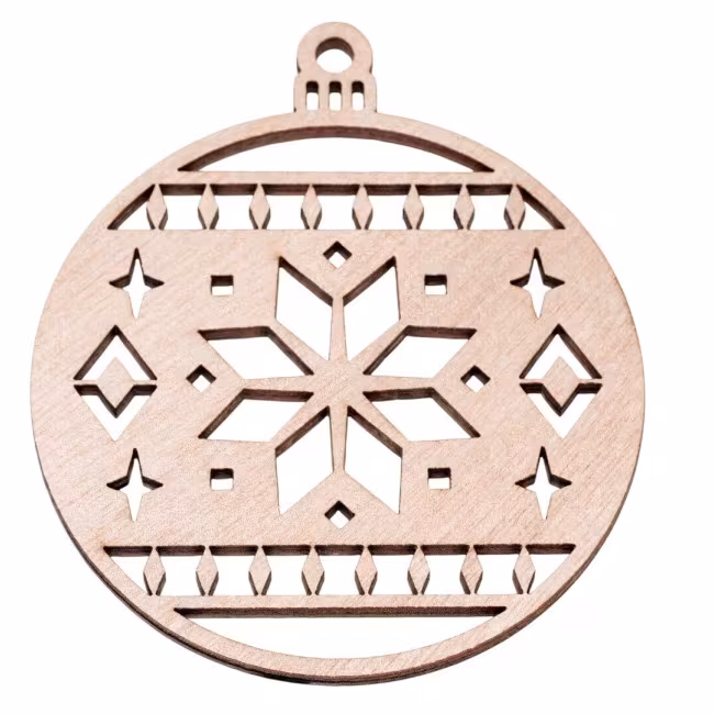 Weihnachtskugel, Weihnachtsbehang, Christbaumschmuck aus Holz O RZ-414