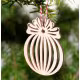 Weihnachtskugel, Weihnachtsanhänger, Christbaumschmuck aus Holz R RZ-405