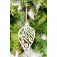 Weihnachtskugel, Weihnachtsanhänger, Christbaumschmuck aus Holz W RZ-406