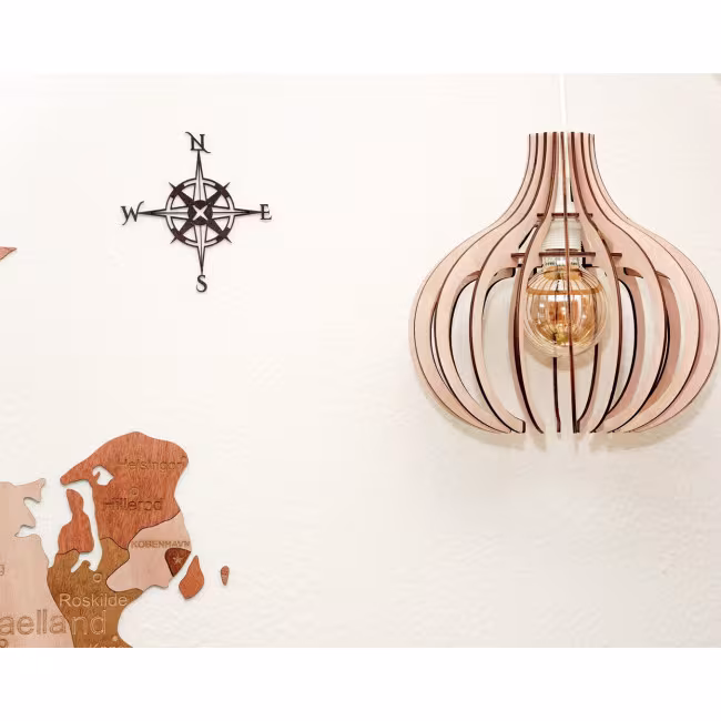 Loftslampe, Træ lysekrone RZ-318
