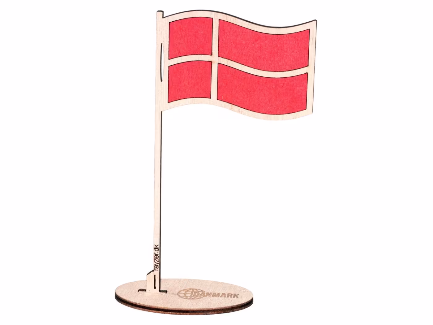 Danmarks flag lavet af træ RZ-338
