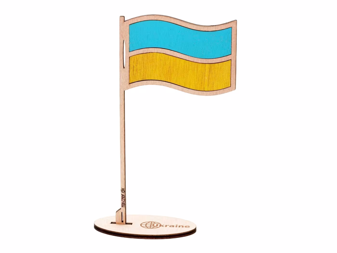 Ukraines flag lavet af træ RZ-339