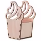 Gift Flower basket, Gift basket without contents, Wooden flower basket Cake RZ-130