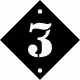 House number 20*20, Sign with house number black or white acrylic RZ-210
