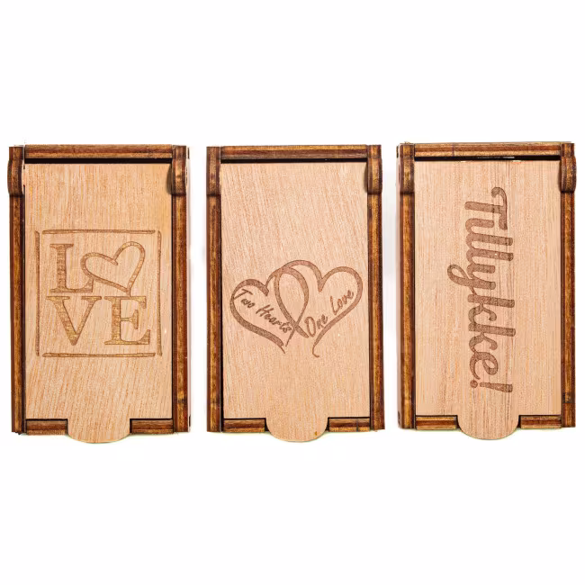 Schlüsselanhänger aus Leder und Holz RZ-265