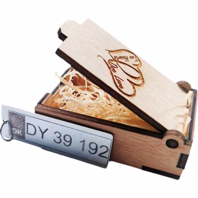 Key ring with engraving, stainless steel, engraved key ring 6*2 RZ-208