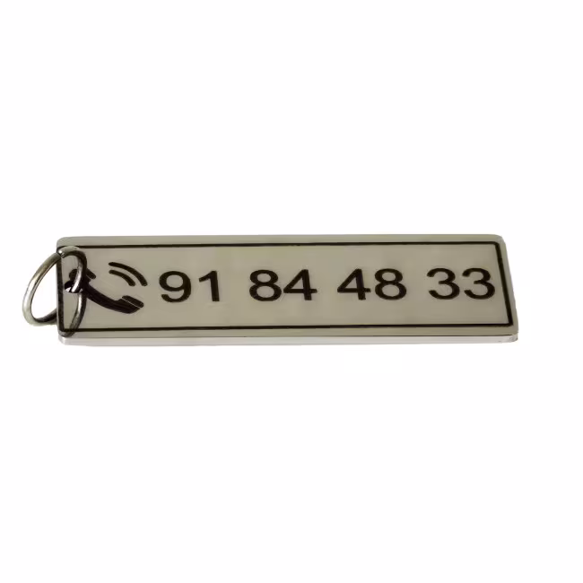 Key ring with engraving, stainless steel, engraved key ring 6*2 RZ-208