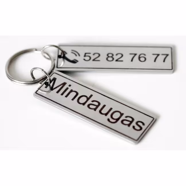 Key ring with engraving, stainless steel, engraved key ring 6*2 RZ-208