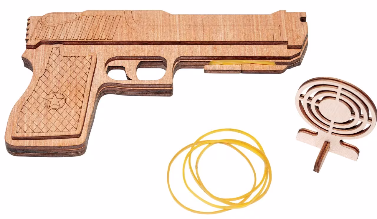Gummipistol lavet af træ, Elastikpistol lavet af træ RZ-450