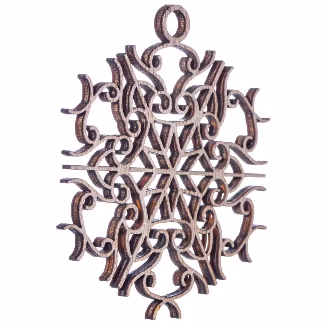 Snowflake Christmas decorations, wooden Christmas decoration RZ-164
