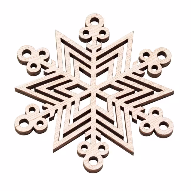 Snowflakes, Christmas decorations made of wood D RZ-380