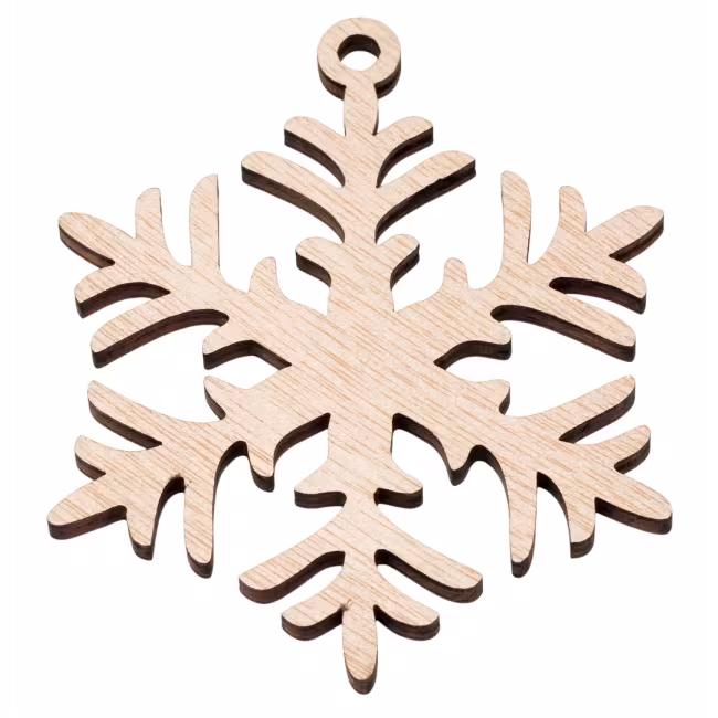 Snowflakes, Christmas decorations made of wood B RZ-378