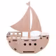 Holzboot mit Gravur, Holzdekoration, Holzkunst, Holzschiff RZ-125