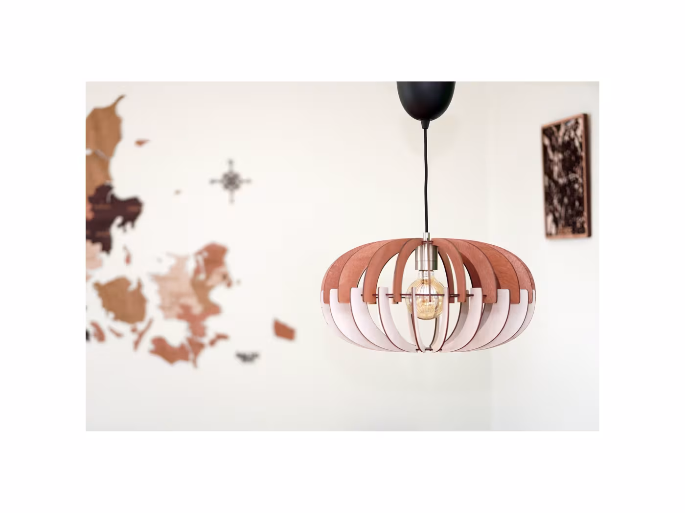 Træ lysekrone, Loftslampe RZ-321