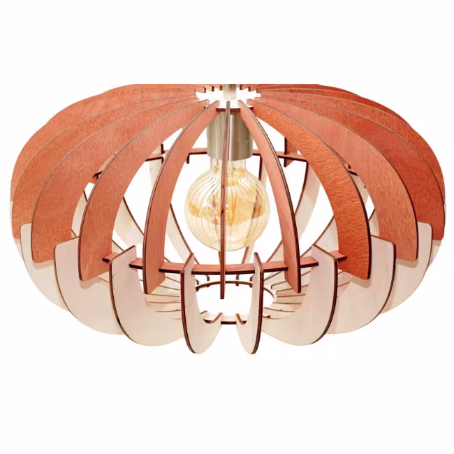Wooden chandelier, ceiling lamp RZ-321