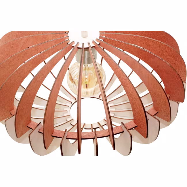 Wooden chandelier, ceiling lamp RZ-321