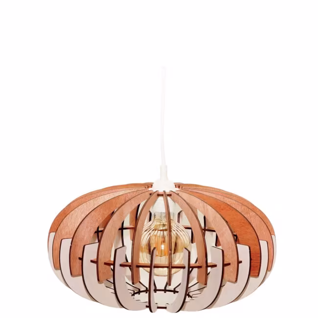 Wooden chandelier, ceiling lamp RZ-321