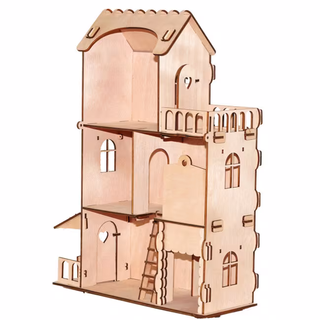 Holzpuppenhaus 3 Etagen, 45*33*11 RZ-252
