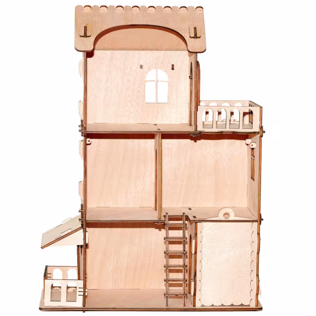 Wooden dollhouse 3 floors, 70*52*20 RZ-251