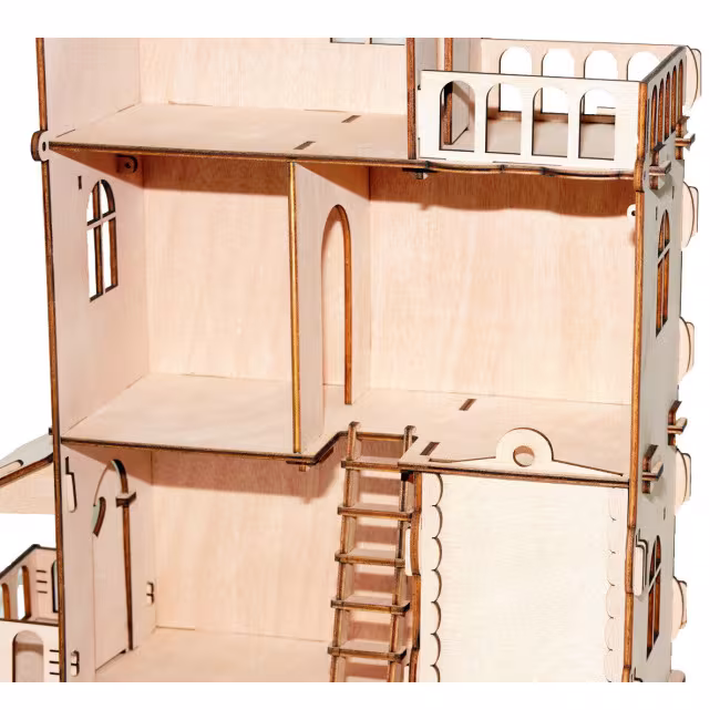 Wooden dollhouse 3 floors, 70*52*20 RZ-251
