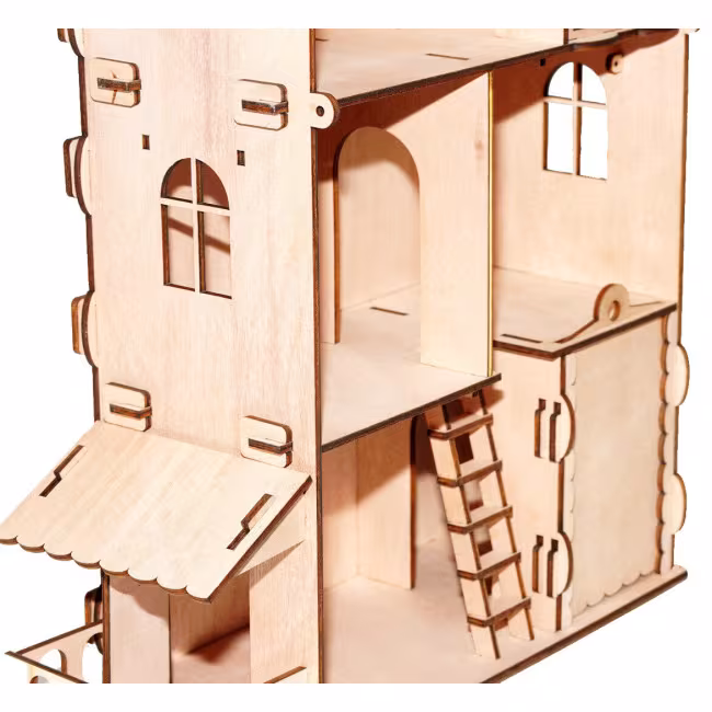 Wooden dollhouse 3 floors, 70*52*20 RZ-251