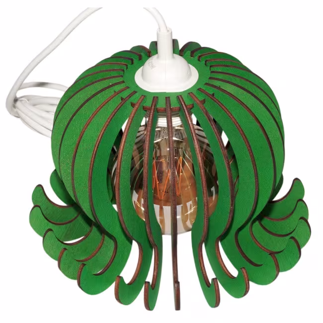 Trælampe, Lampe, Loftslampe, Træ lysekrone RZ-393