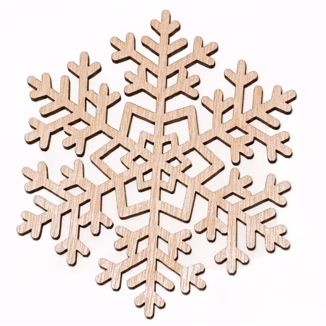 Wooden snowflakes, New Year's decoration RZ-277