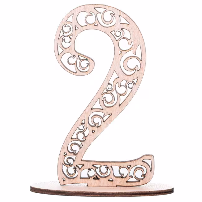 Wooden table numbers, Wedding table numbers, Carved table numbers RZ-119