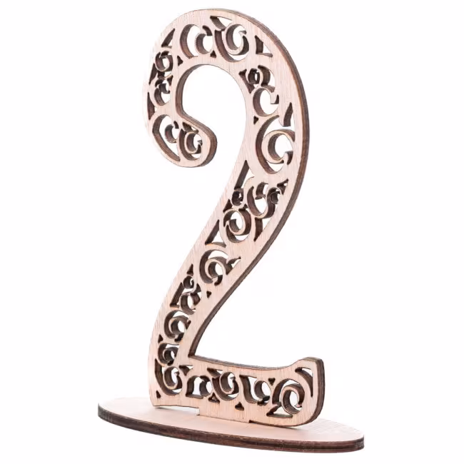 Wooden table numbers, Wedding table numbers, Carved table numbers RZ-119