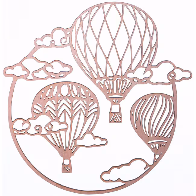 Holzwanddekoration, Holzkunst, Holzdekorationen für die Wand, Holzdekorationen Ballon RZ-148