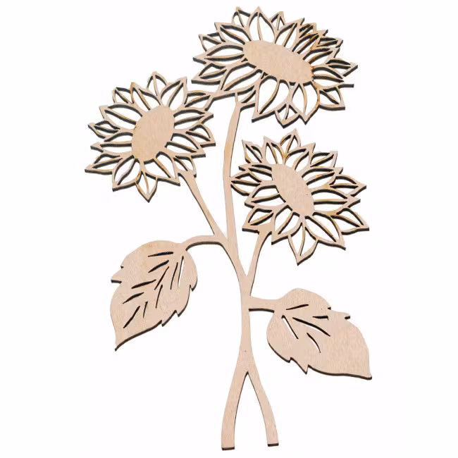 Wooden wall decoration, Wooden art, wooden decorations for the wall, wooden decorations Sunflowers RZ-201