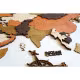 World map in wood, 3D World map in wood, Wooden map on the wall RZ-256