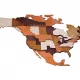 World map in wood, 3D World map in wood, Wooden map on the wall RZ-256