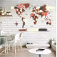 World map in wood, 3D World map in wood, Wooden map on the wall RZ-256