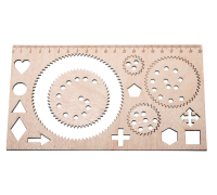 Wooden ruler, drawing template