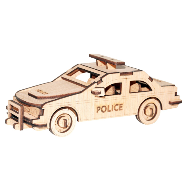 Trælegetøj – Politi Patruljebil 20*9*8 cm