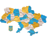 3D trækort over Ukraine