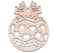 Christmas ball, Christmas pendant, Christmas tree decorations made of wood Q
