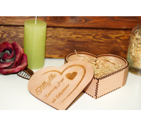 Heart box, Personalized tea box, Wooden box with lid, Heart-shaped box
