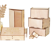 Empty gift boxes in various sizes, Gift boxes for wrapping, Wooden box