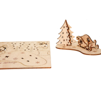 3D-Neujahrskarten-Konstrukteur aus Holz