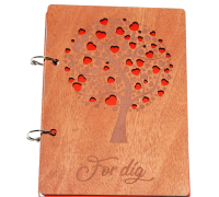 Wooden notebook A5 with engraving