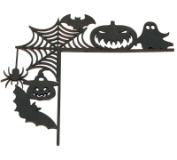 Halloween-Dekoration an der Tür